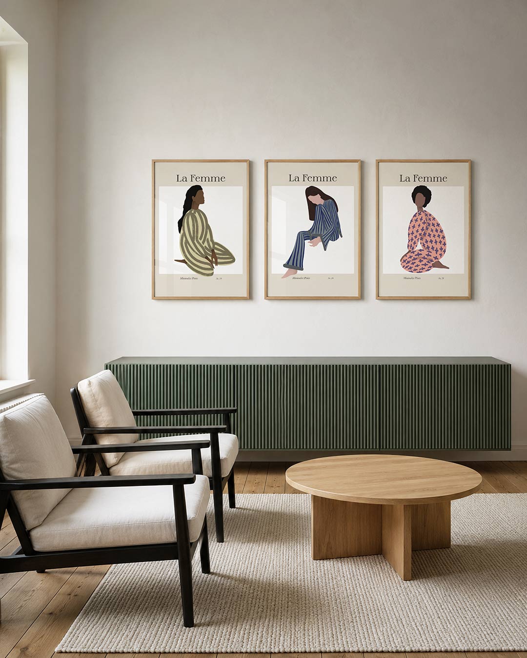 Gestreepte vormen Posterset