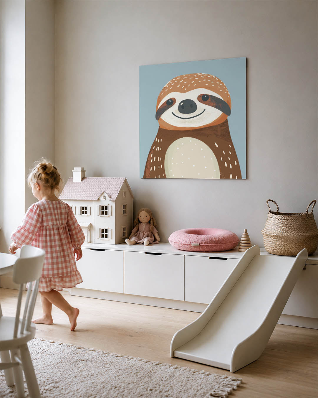 Illustratie van een luiaard Kunstwerk