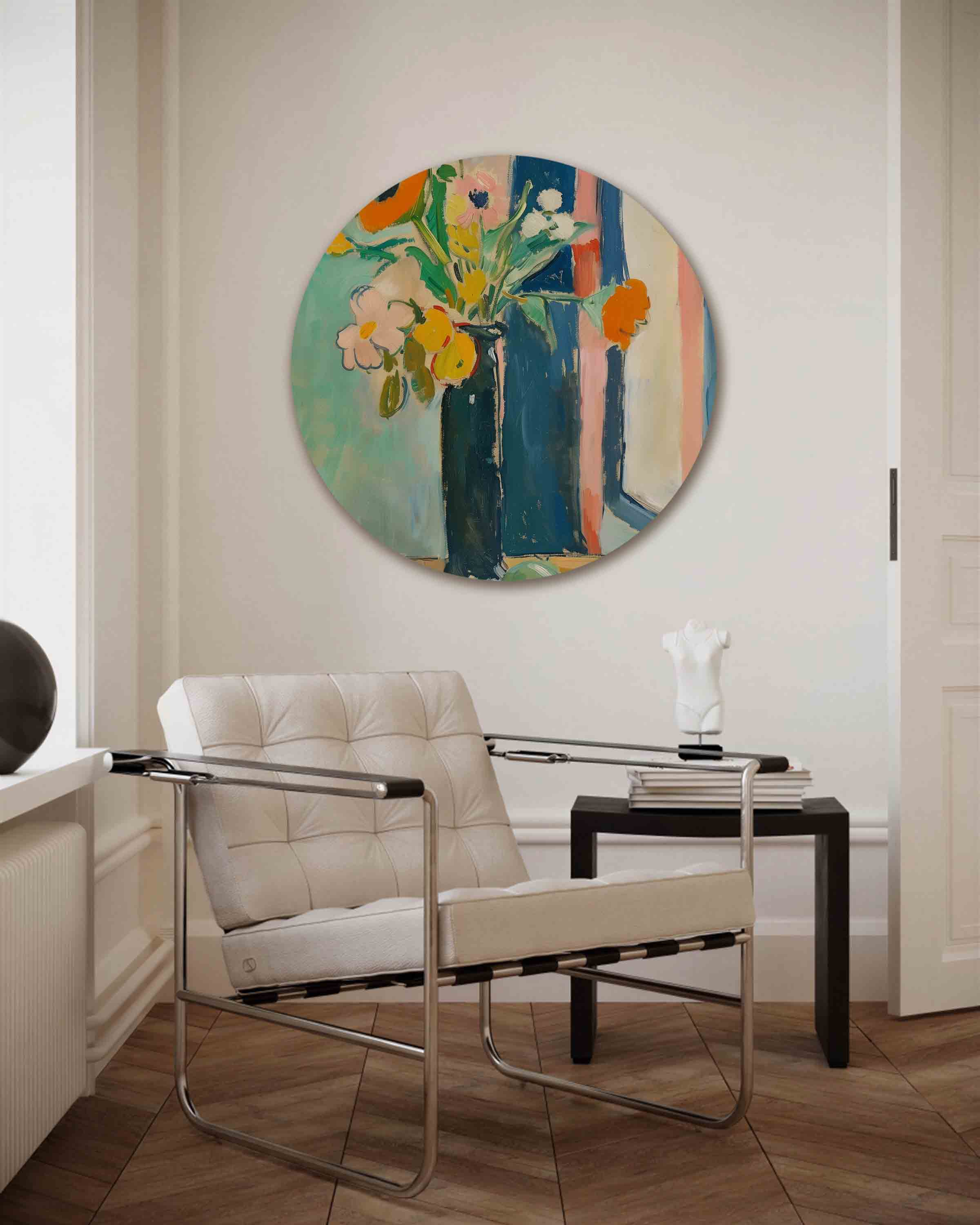 Bloemen in vaas Muurcirkel