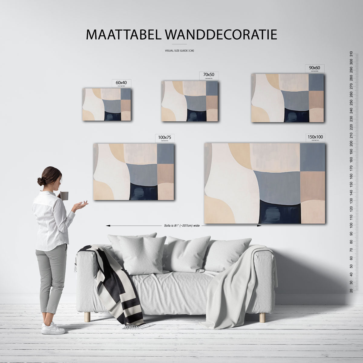 Organische vormen compositie Kunstwerk