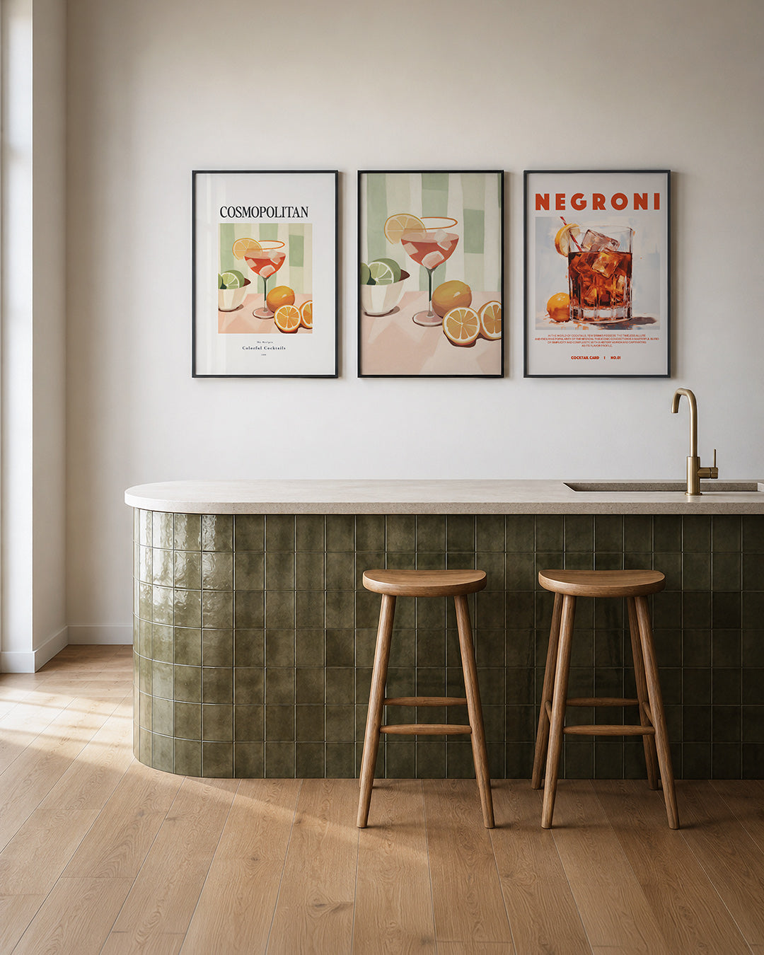 Fruitige cocktailkleuren Posterset