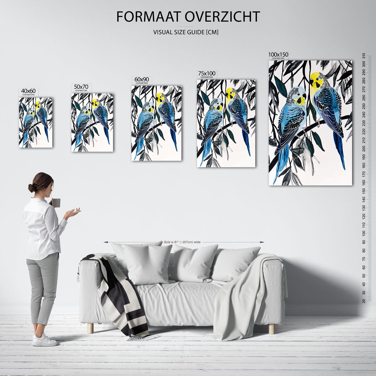 Vogels op tak Kunstwerk