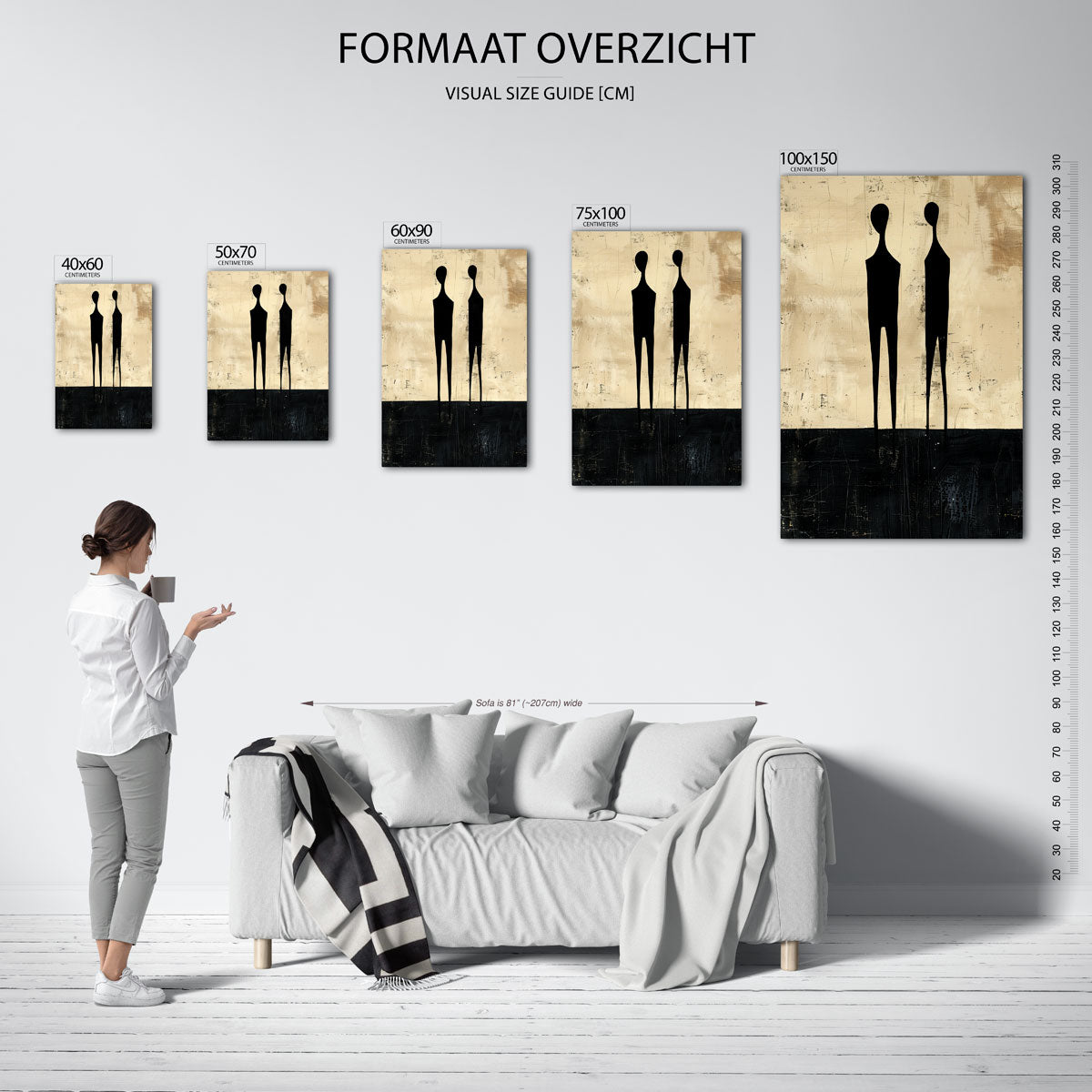 Figuratieve silhouetten Kunstwerk