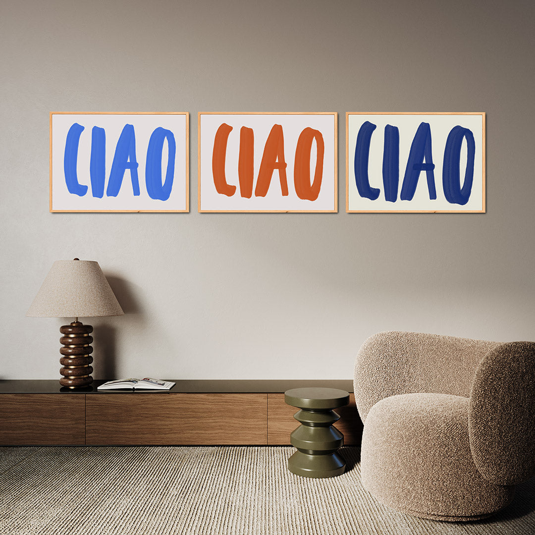 Blauwe letters Posterset