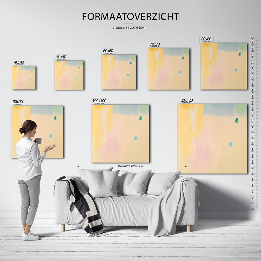 Zachte kleurencompositie Kunstwerk