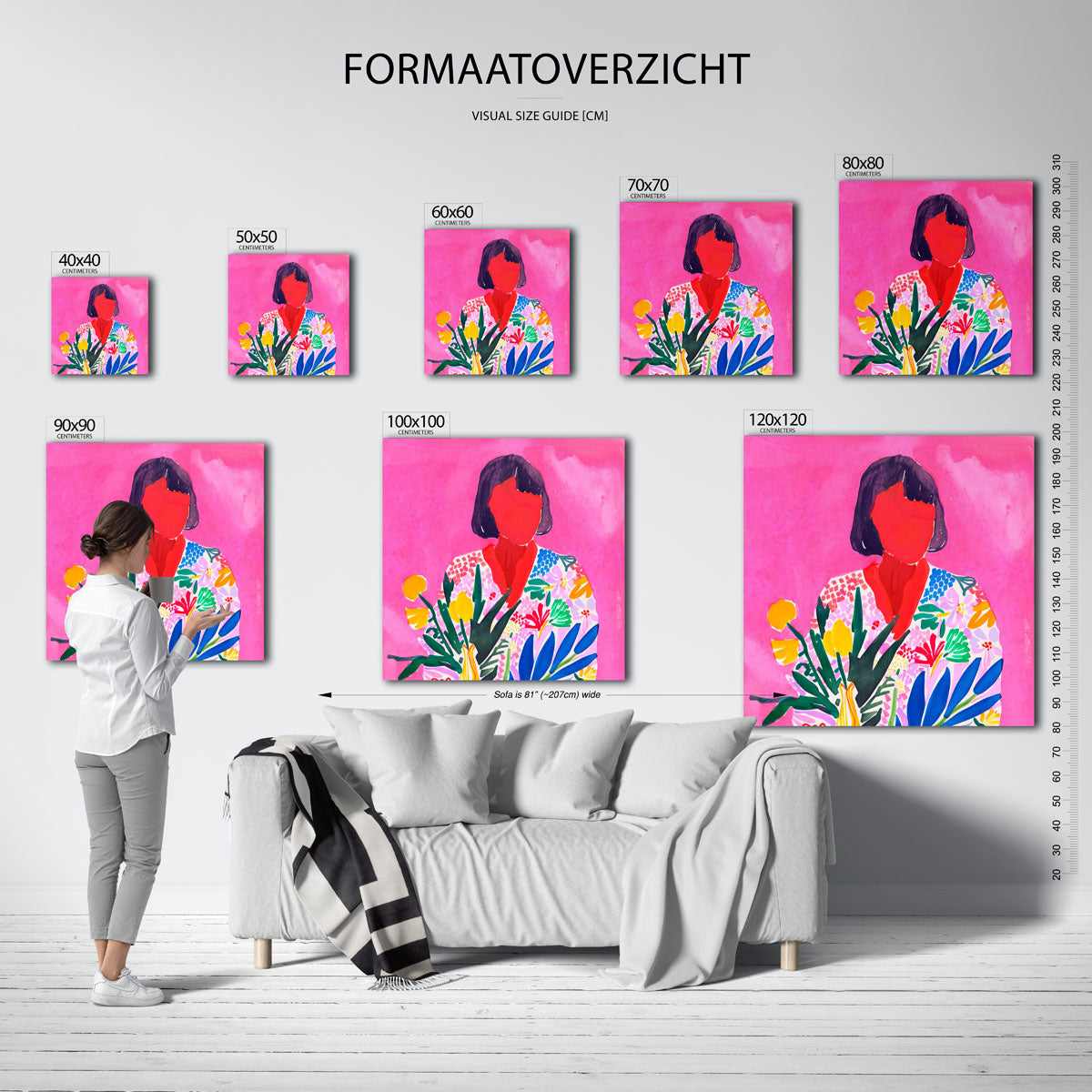 Vrouw met bloemen Poster