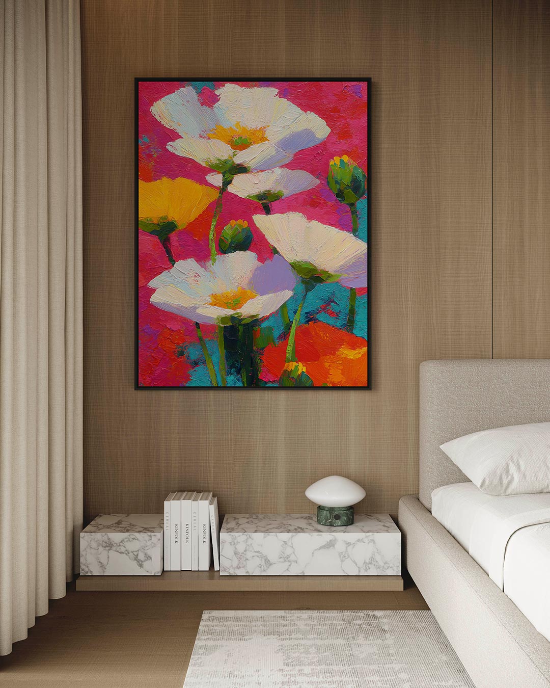 Bloemrijke kleurenexplosie Kunstwerk