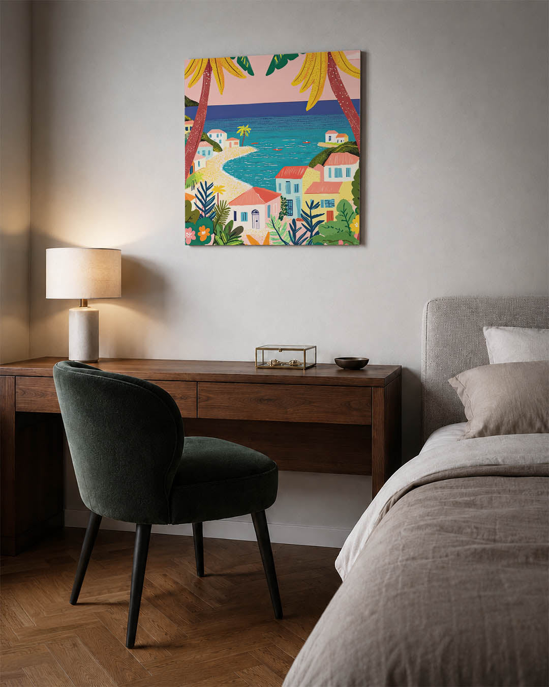 Vrolijk strandtafereel Kunstwerk