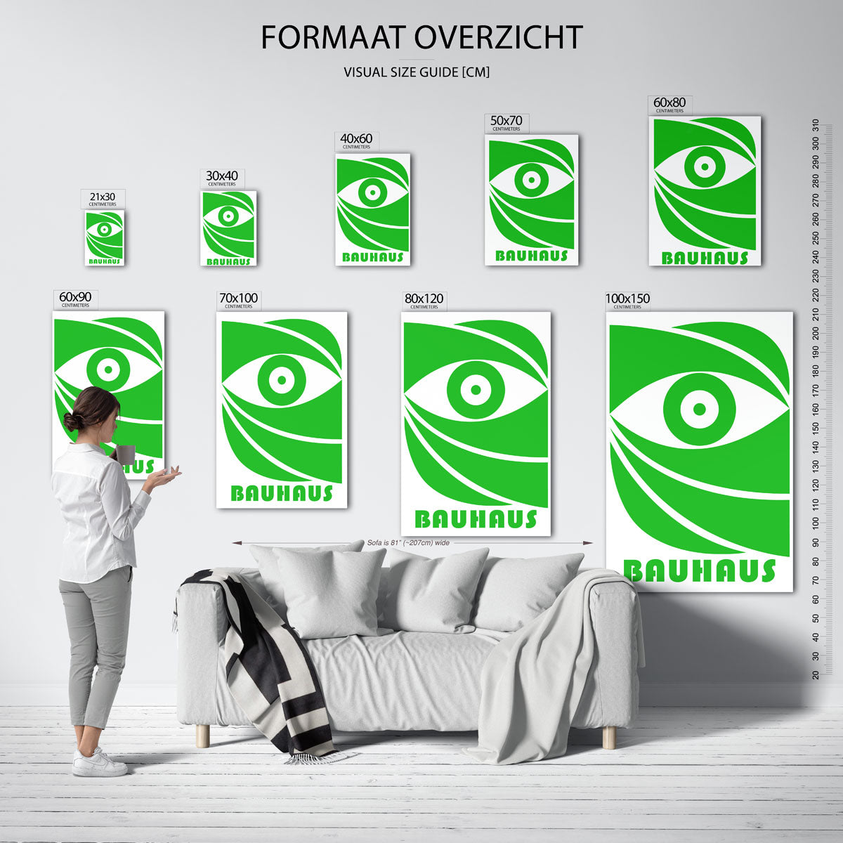 Oogvorm en lijnen Poster