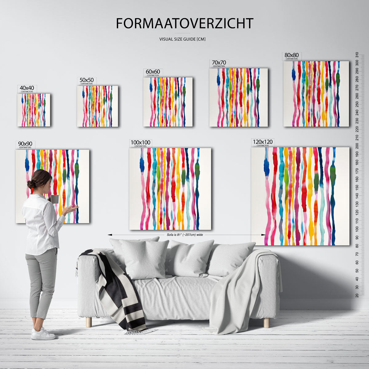 Verticale strepen Poster