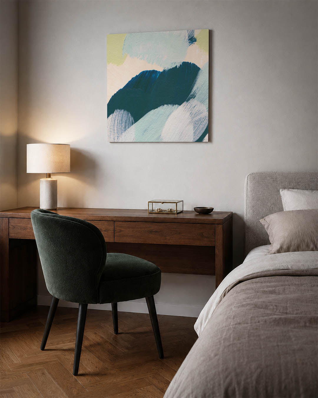 Dynamische kleurencompositie Kunstwerk