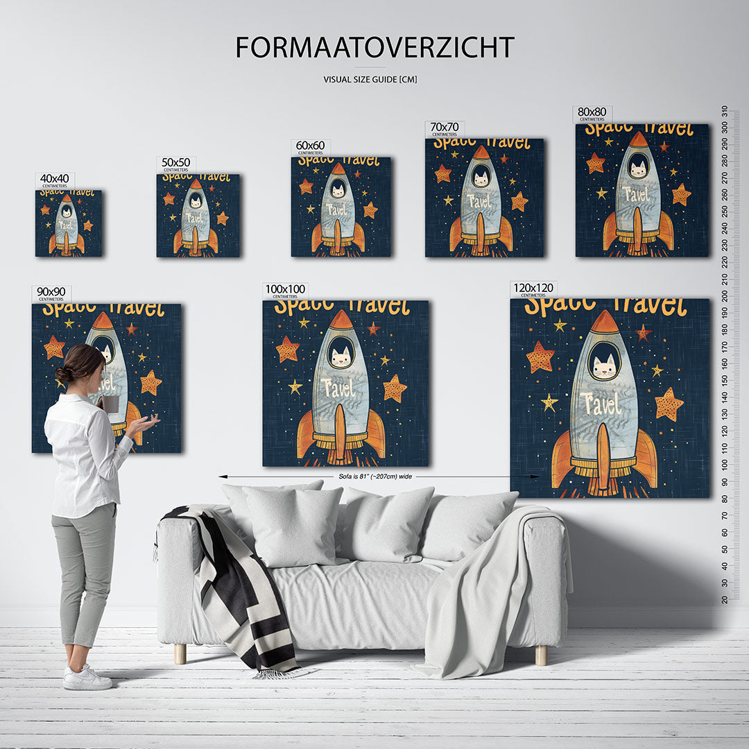 Speelse ruimtereis Kunstwerk