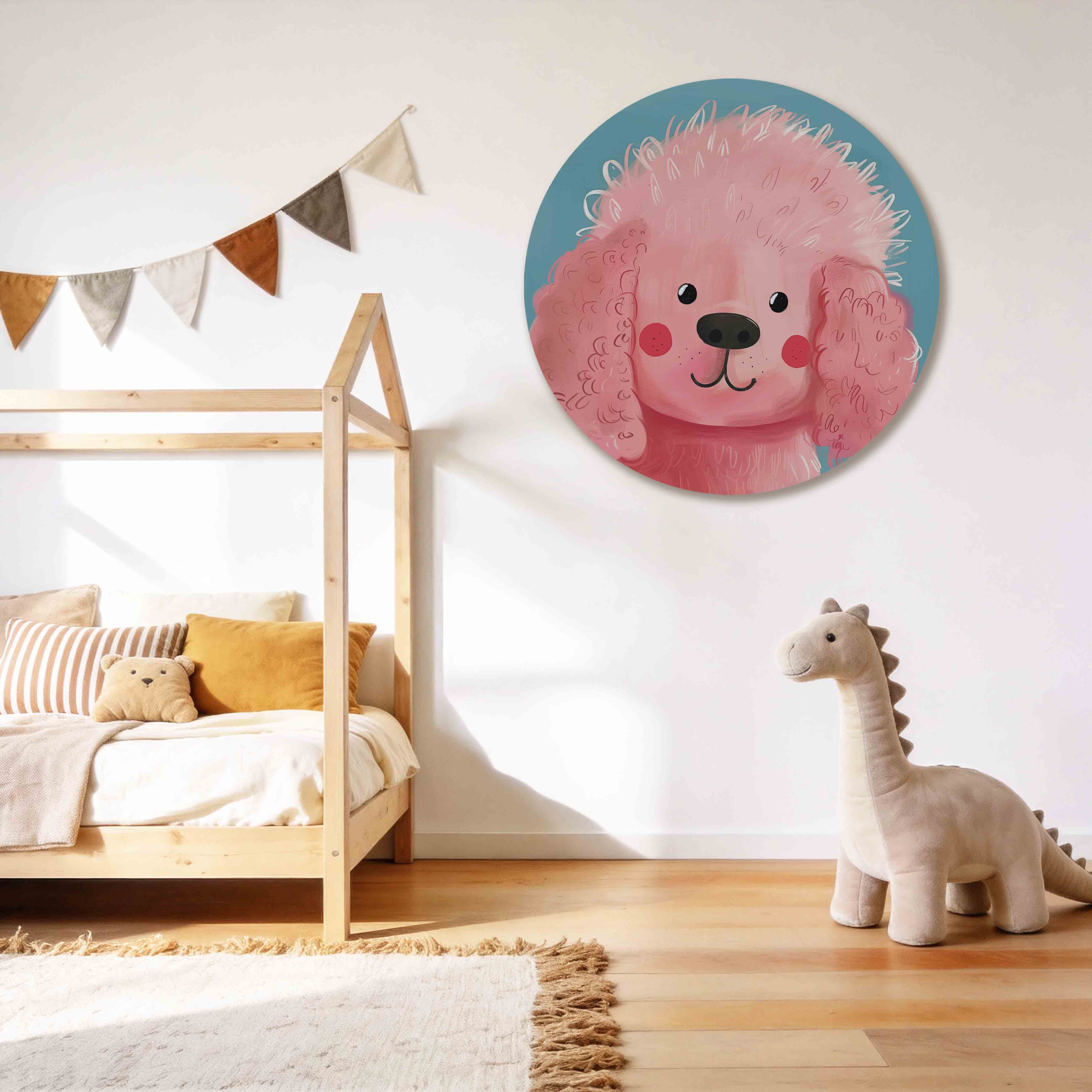 Roze hond Muurcirkel