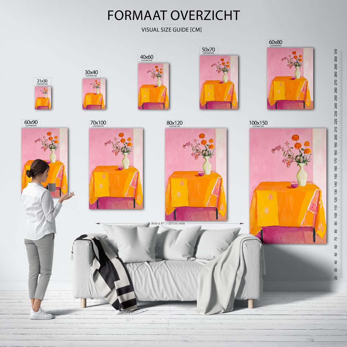 Bloemen op tafel Poster
