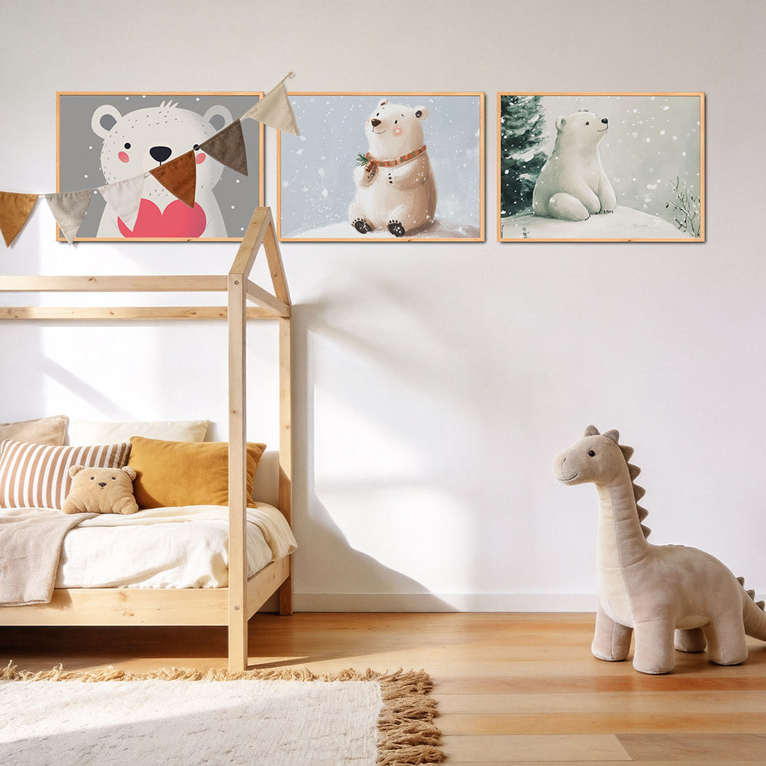Knuffelbeer met hart Posterset