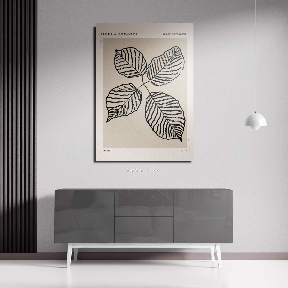 Botanische Bladprint Kunstwerk-canvas-dibond-plexiglas-wanddecoratie-WallArtistic