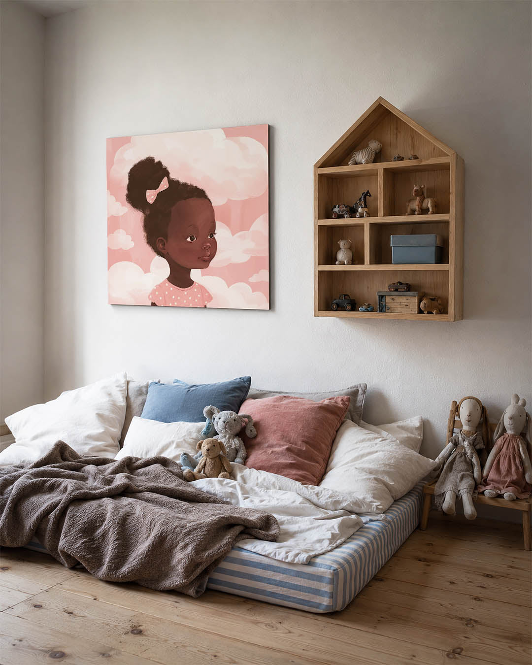 Dromerig portret meisje Kunstwerk