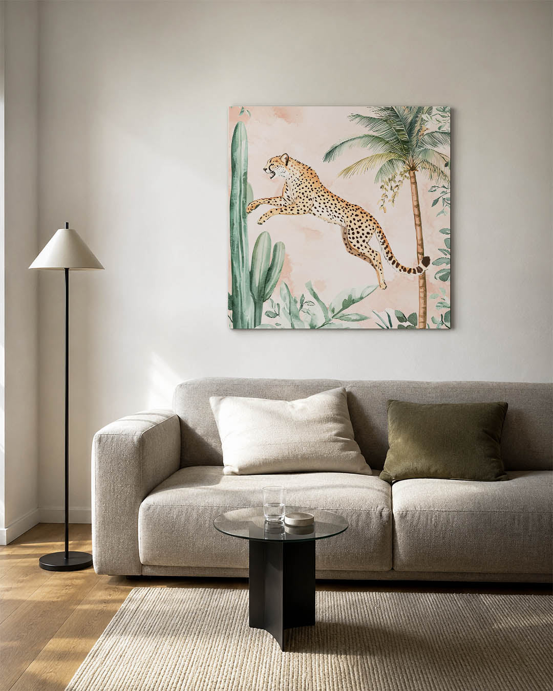 Springende luipaard Kunstwerk