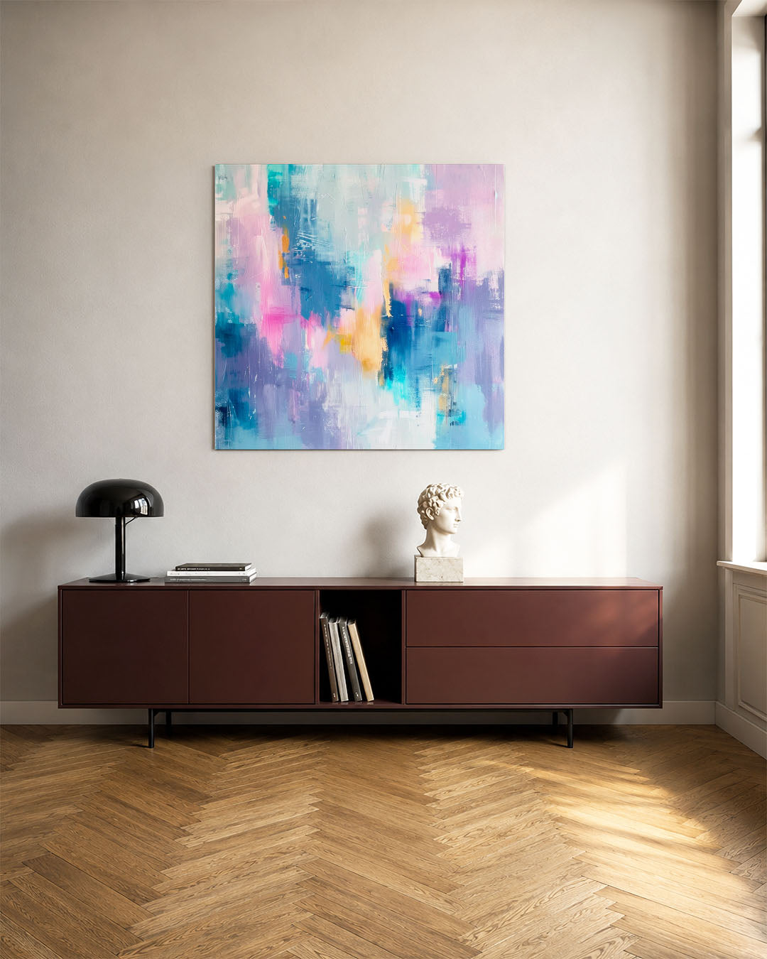 Kleurrijke vegen Kunstwerk