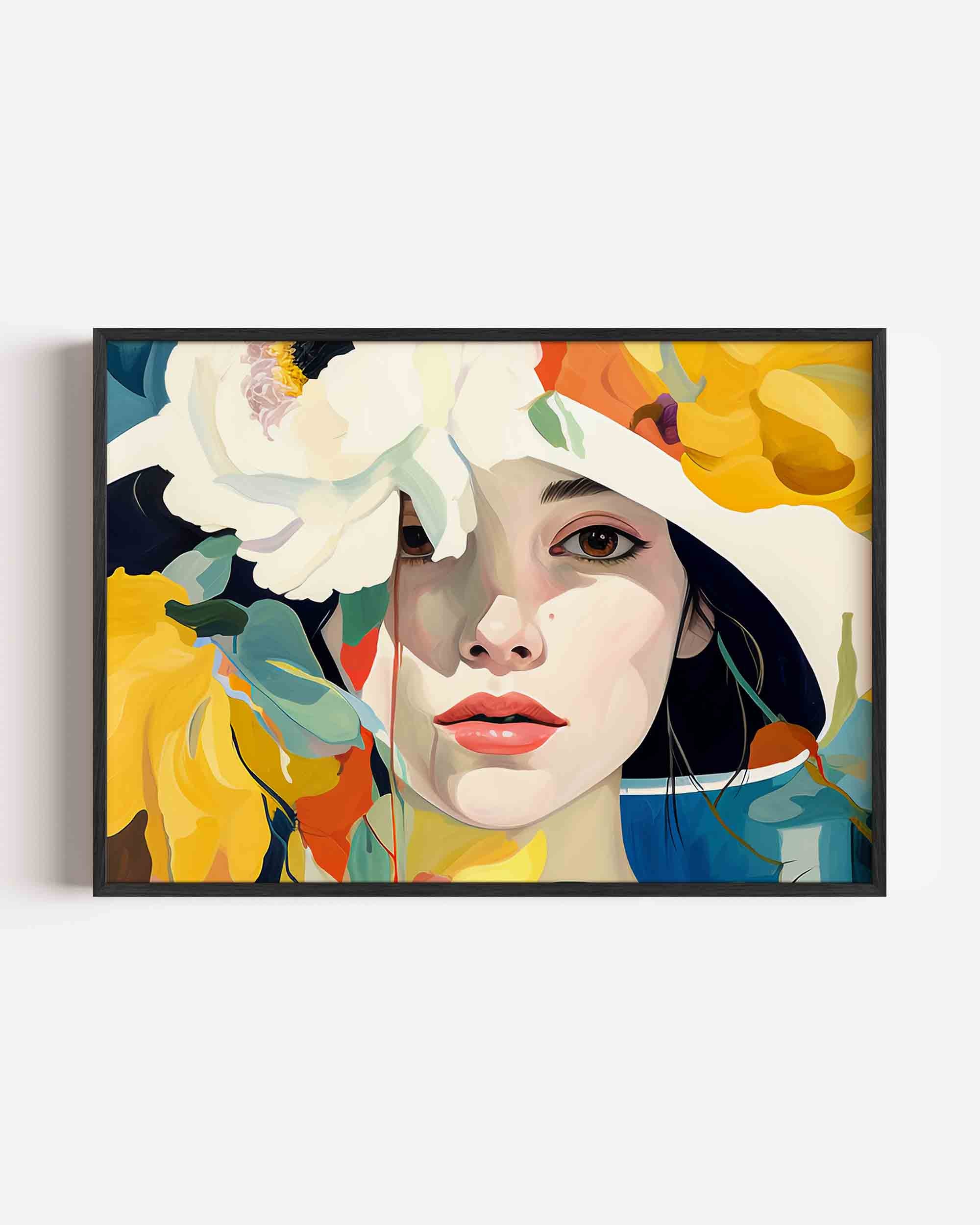 Vrouw met bloemen Poster