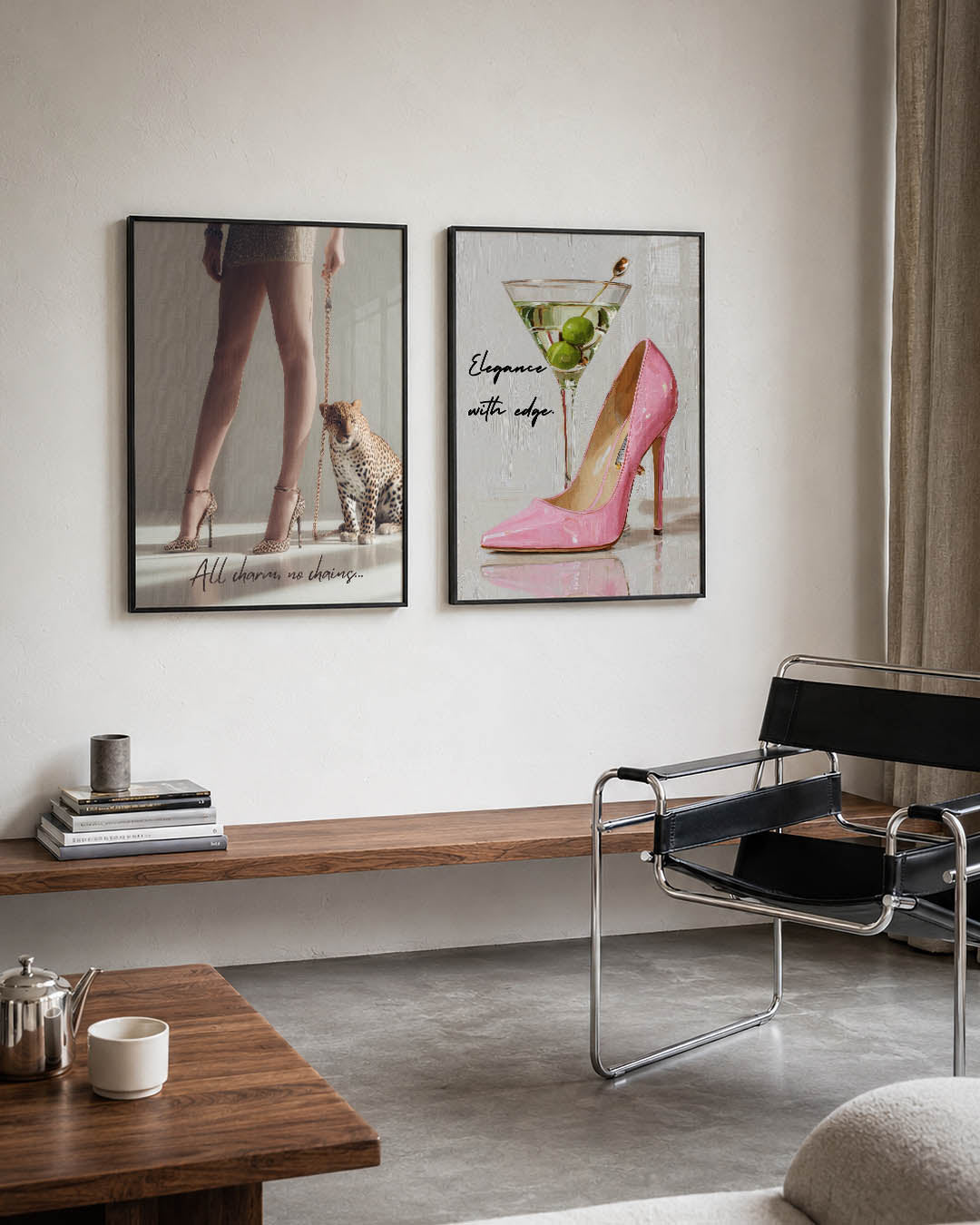 Elegante dierenkracht Posterset