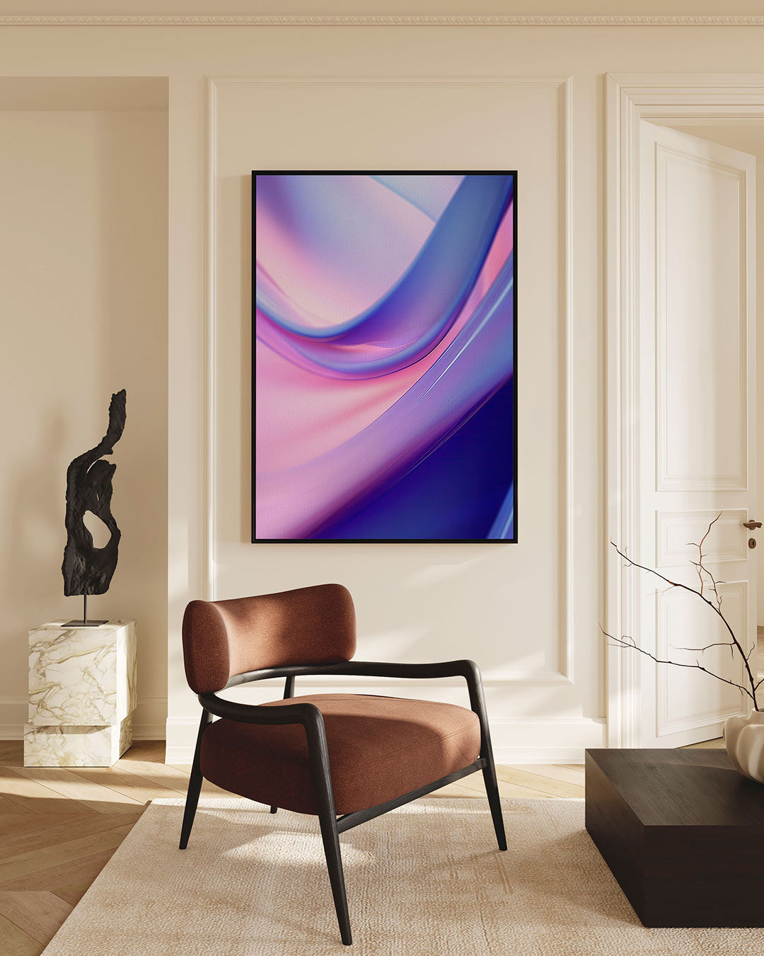 Vloeiende kleuren Kunstwerk