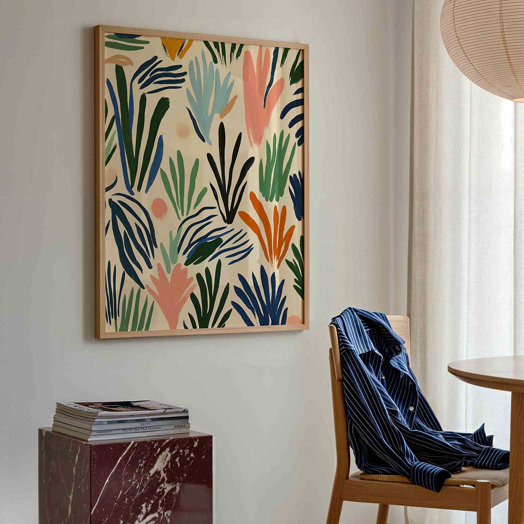Abstracte bladeren Poster