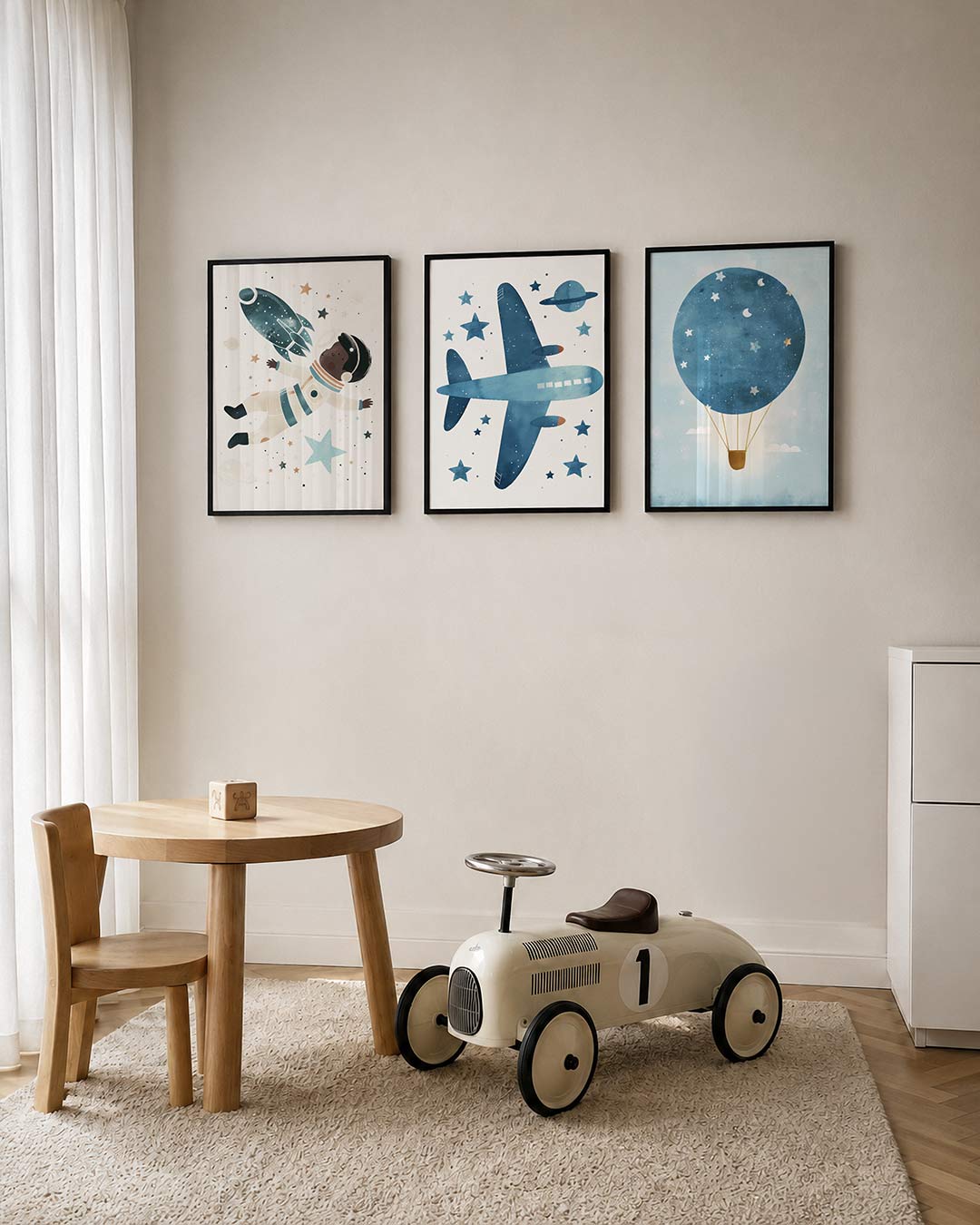 Ruimteavontuur illustratie Posterset