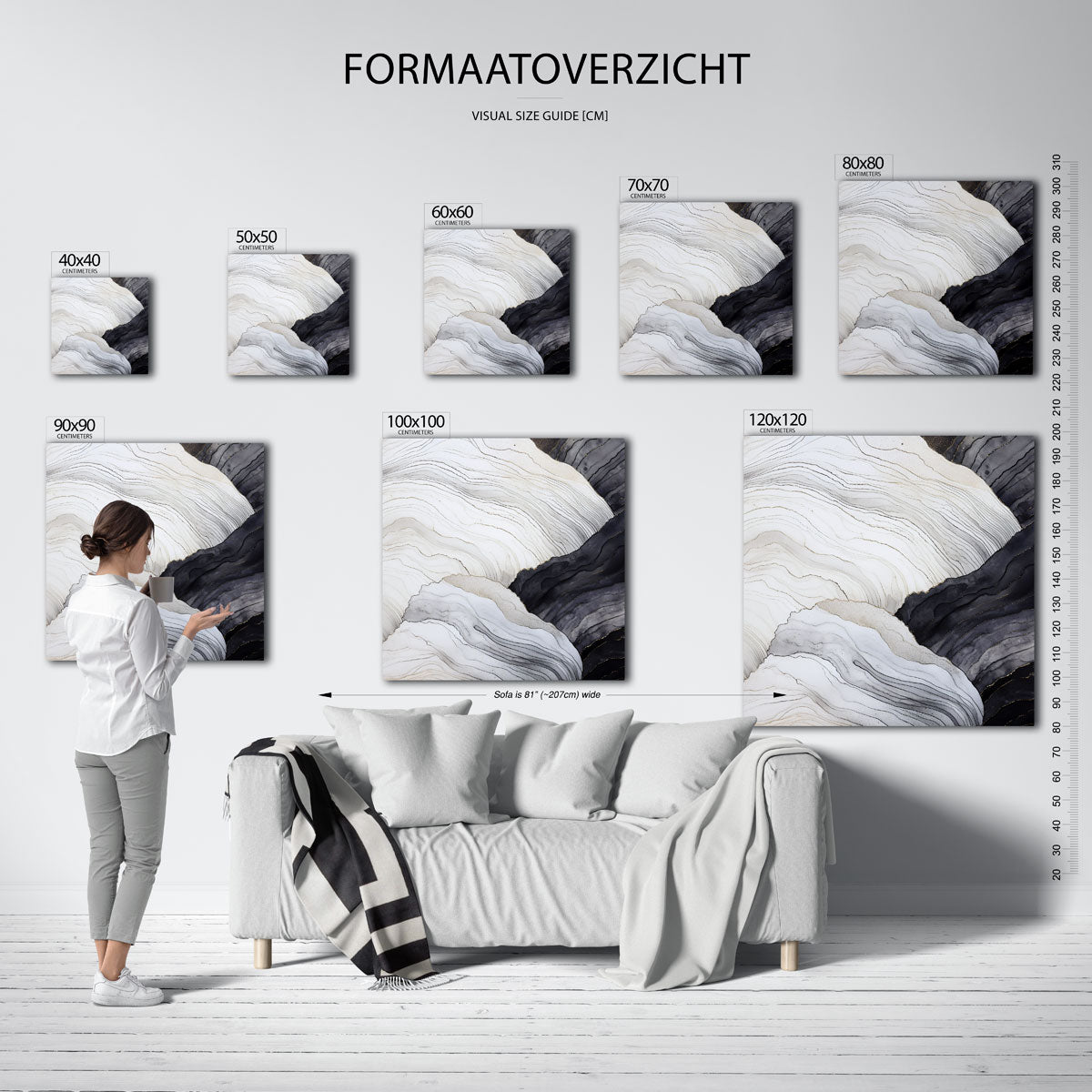 Golvende lijnen Poster