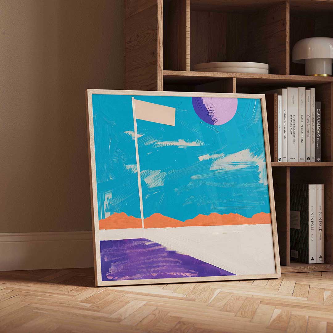 Vlag en landschap Poster