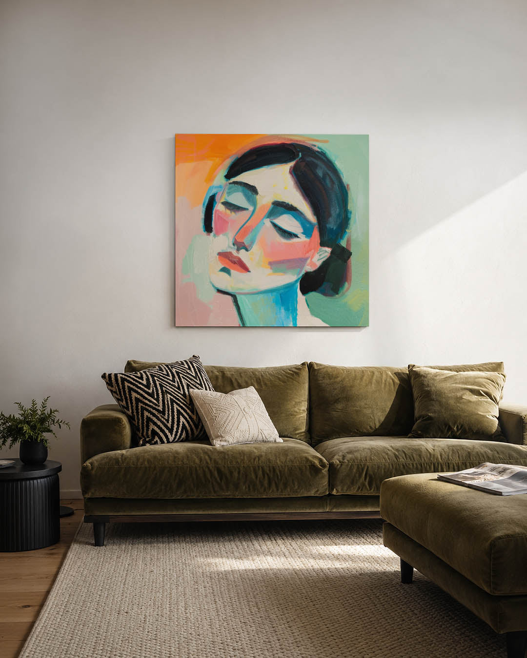 Dromerige kleurencompositie Kunstwerk