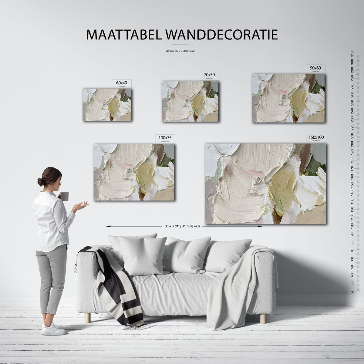 Organische kleurencompositie Kunstwerk