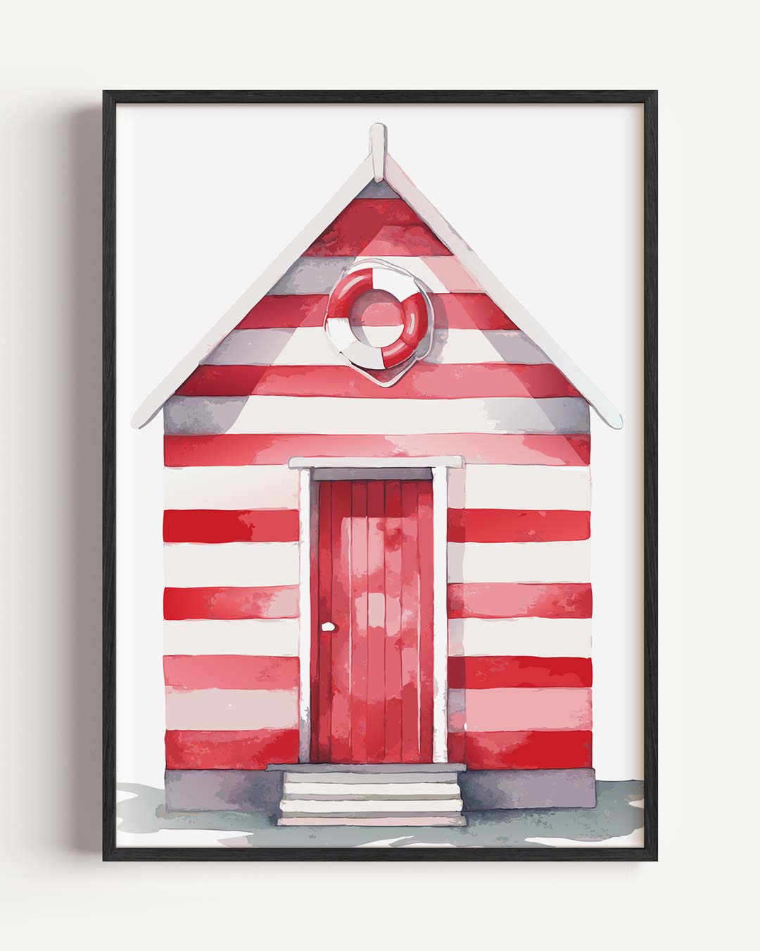 Strandhuisje Poster-WallArtistic