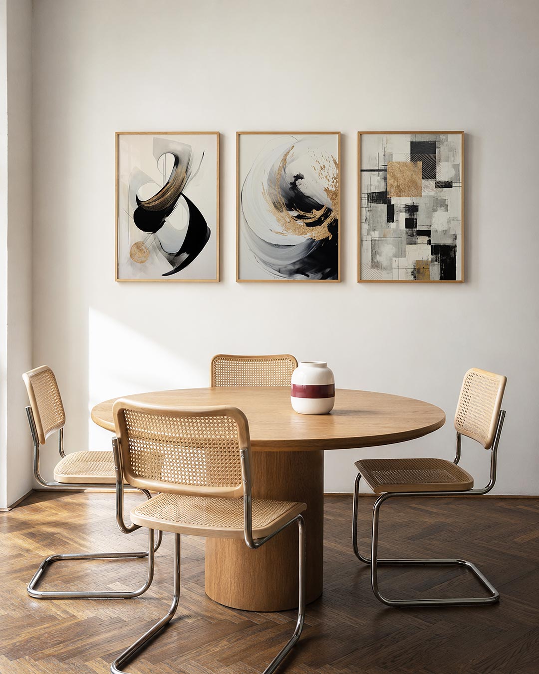 Vloeiende kleurbeweging Posterset