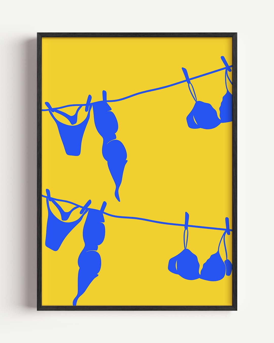 Vrolijk Lingerie aan de Lijn Poster-WallArtistic