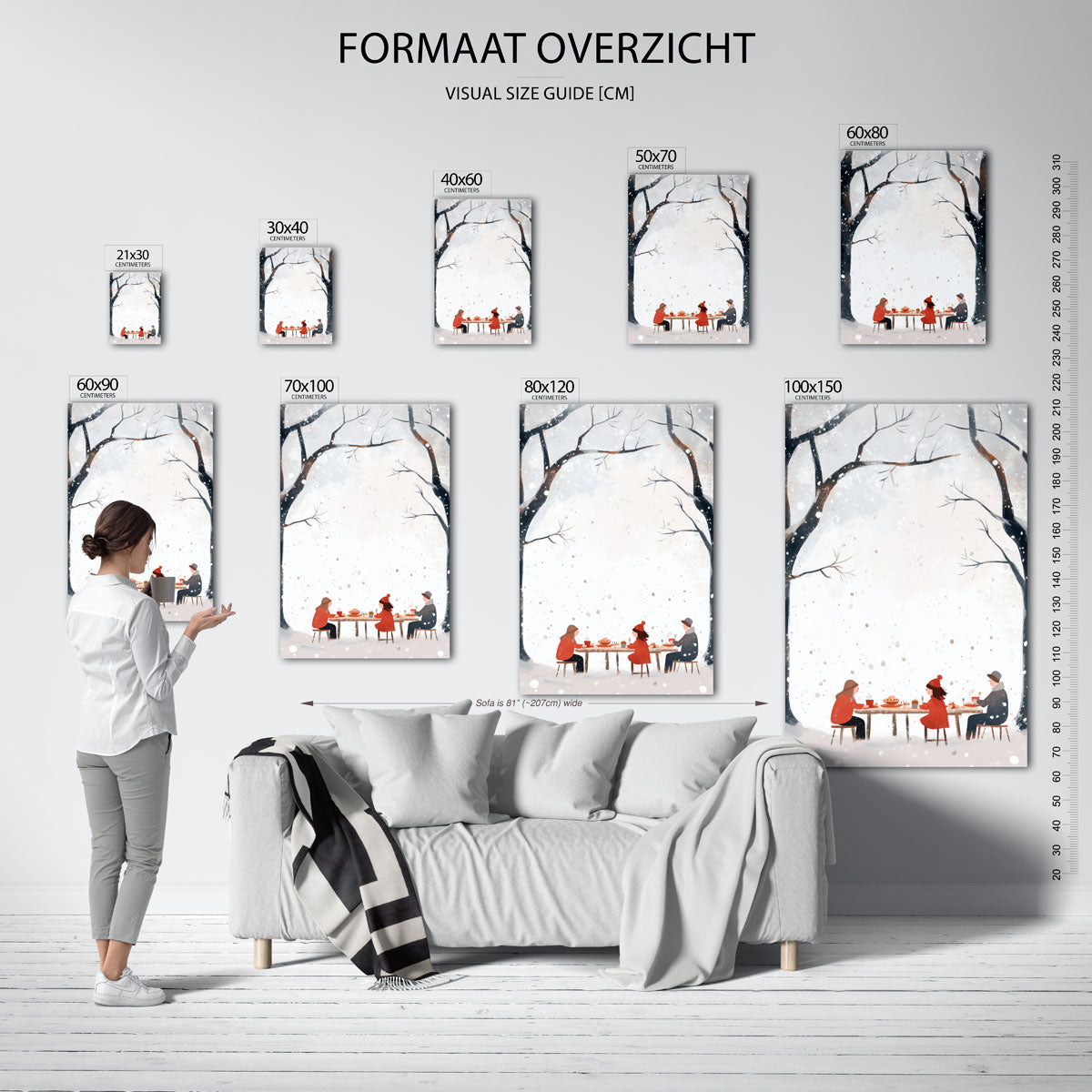 Winterse maaltijd Poster