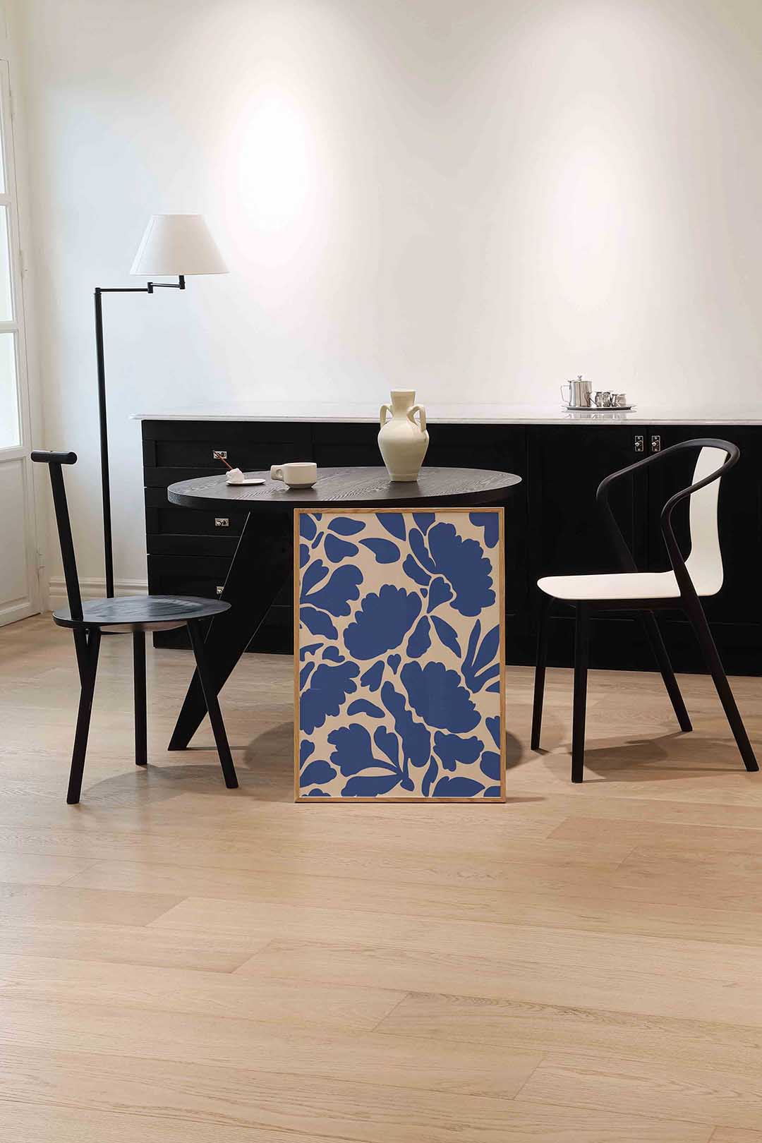 Blauwe bloemen Poster
