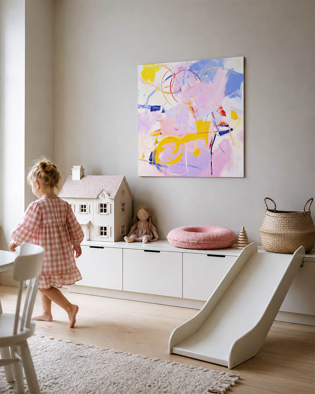 Dynamische kleurenexplosie Kunstwerk