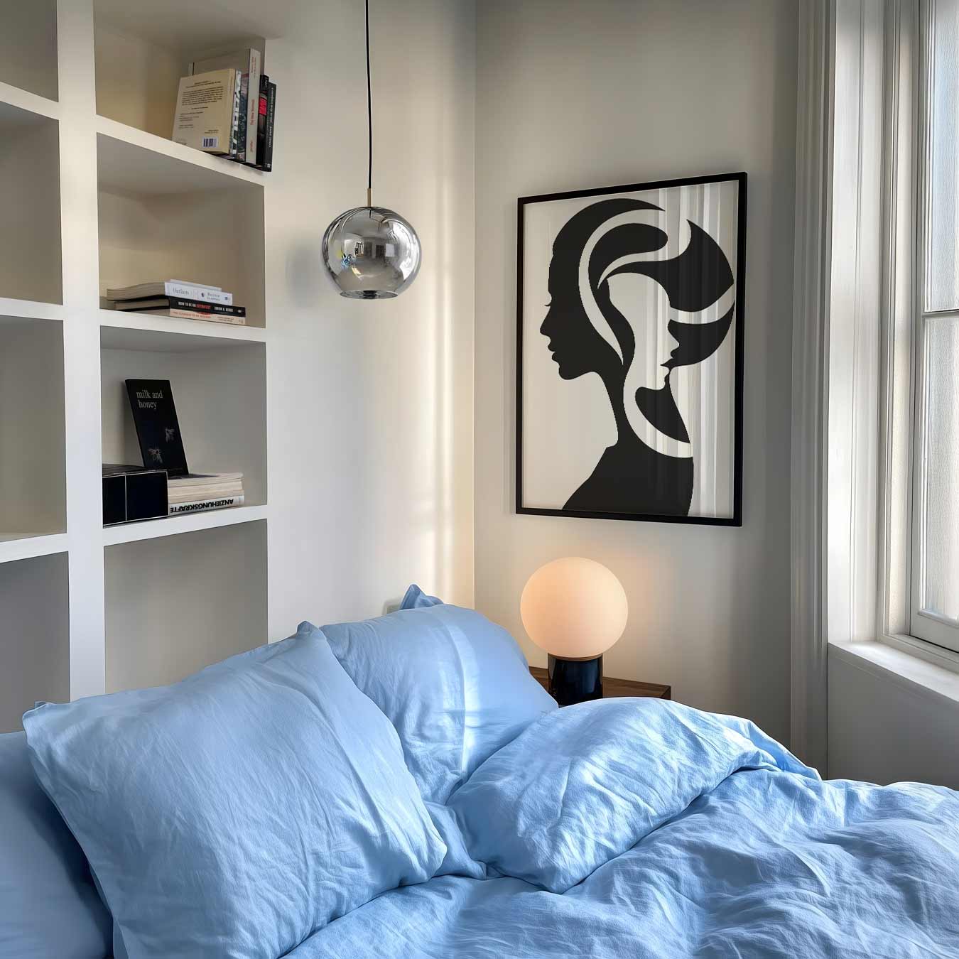 Vrouwelijke Silhouetten Kunstposter-WallArtistic