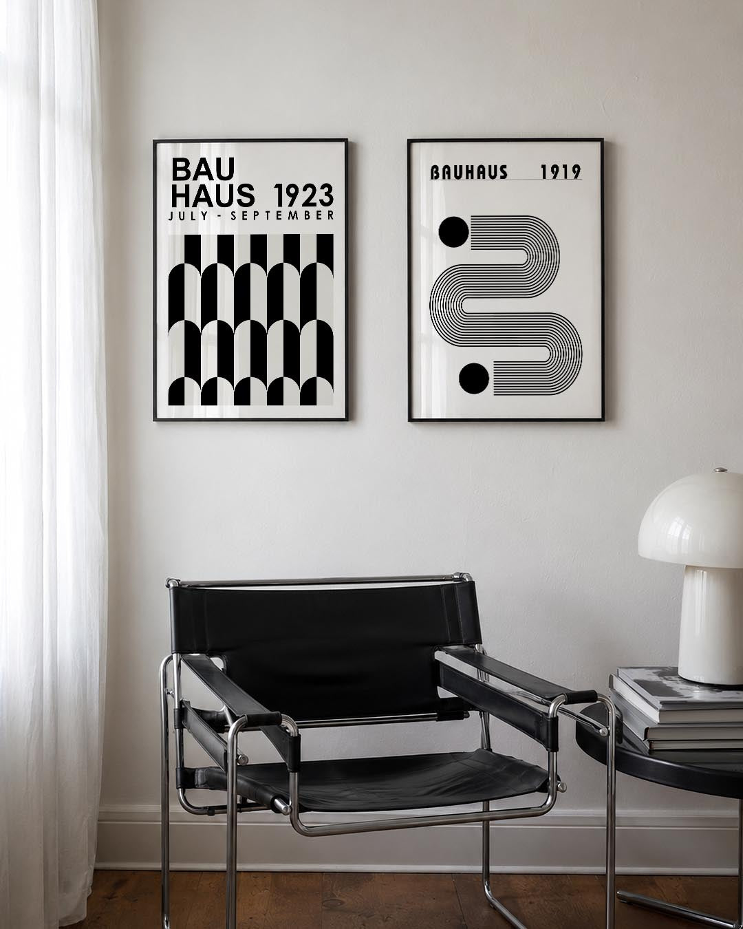 Zwart wit ritme Posterset