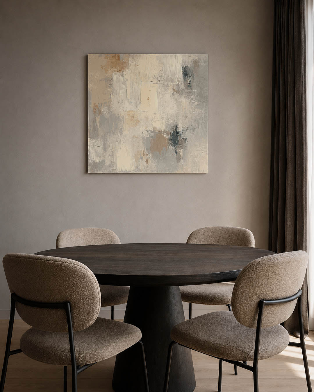 Neutrale kleurencompositie Kunstwerk