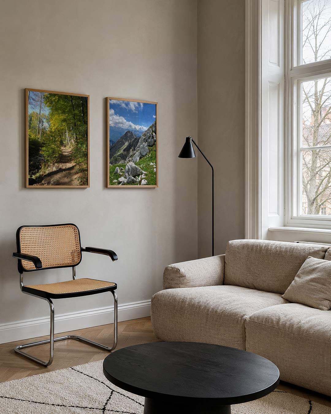 Boswandeling lichtspel Posterset