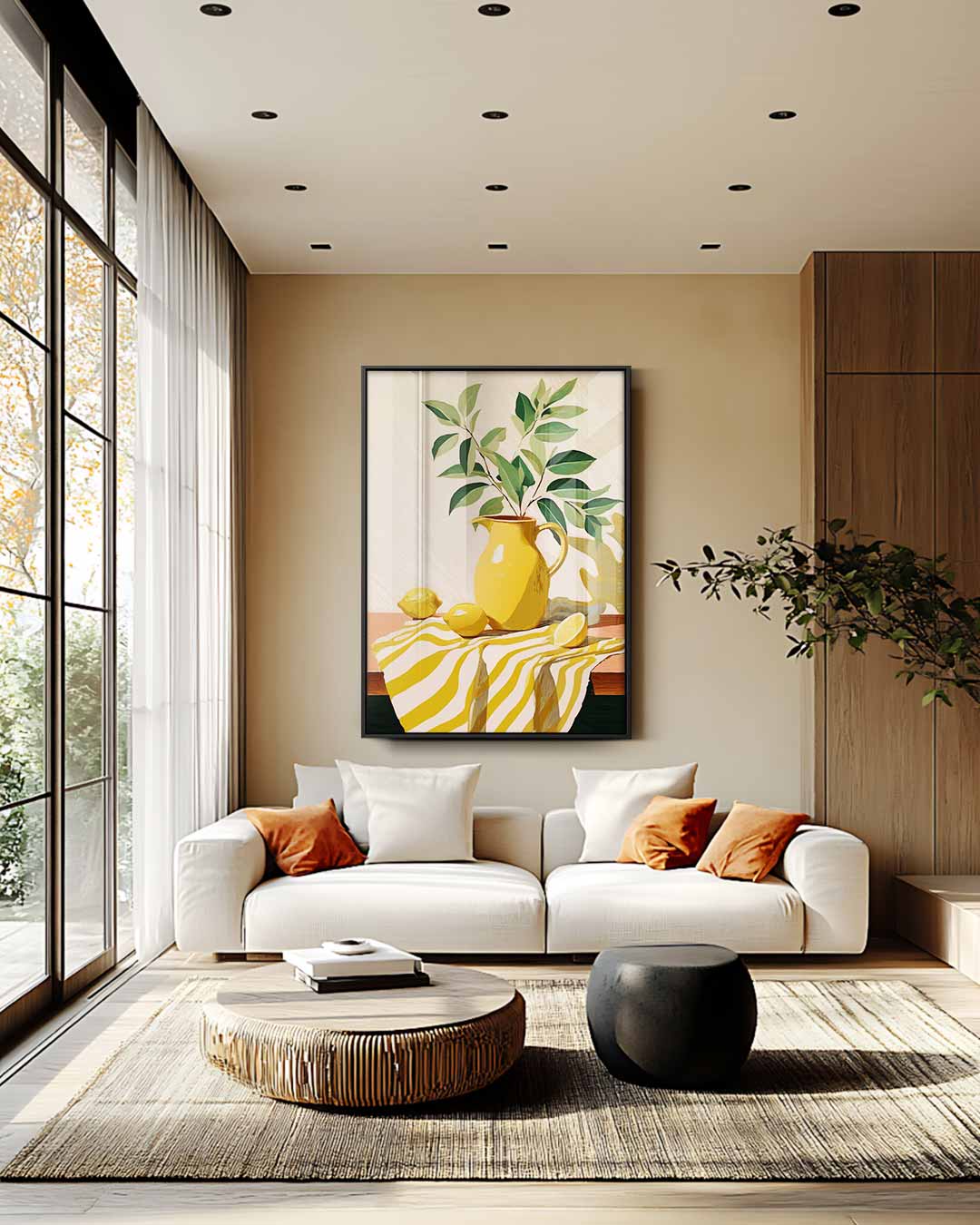 Citroenvrolijkheid Stilleven Kunstwerk-canvas-dibond-plexiglas-wanddecoratie-WallArtistic