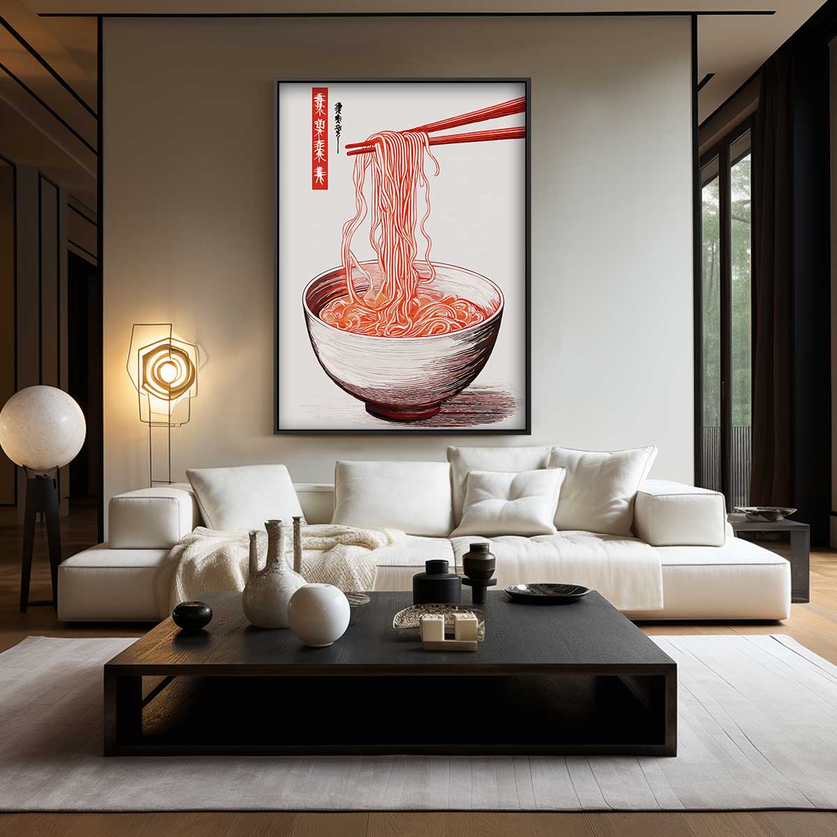 Noodles in Stijl Kunstwerk-canvas-dibond-plexiglas-wanddecoratie-WallArtistic