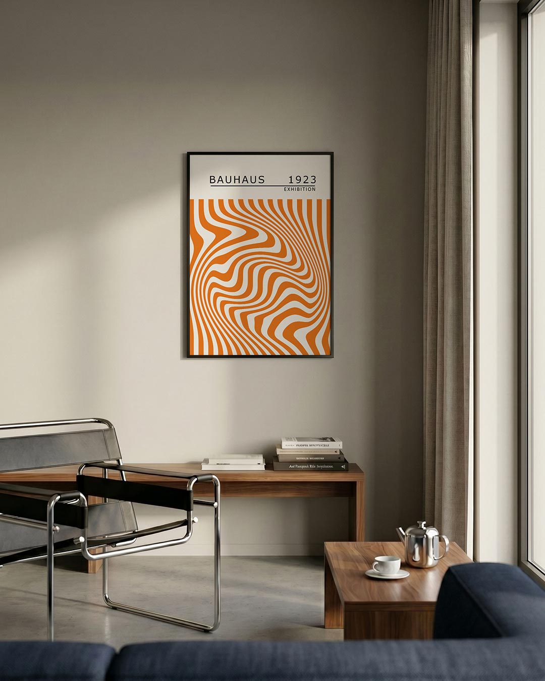 Golvende lijnpatronen Poster