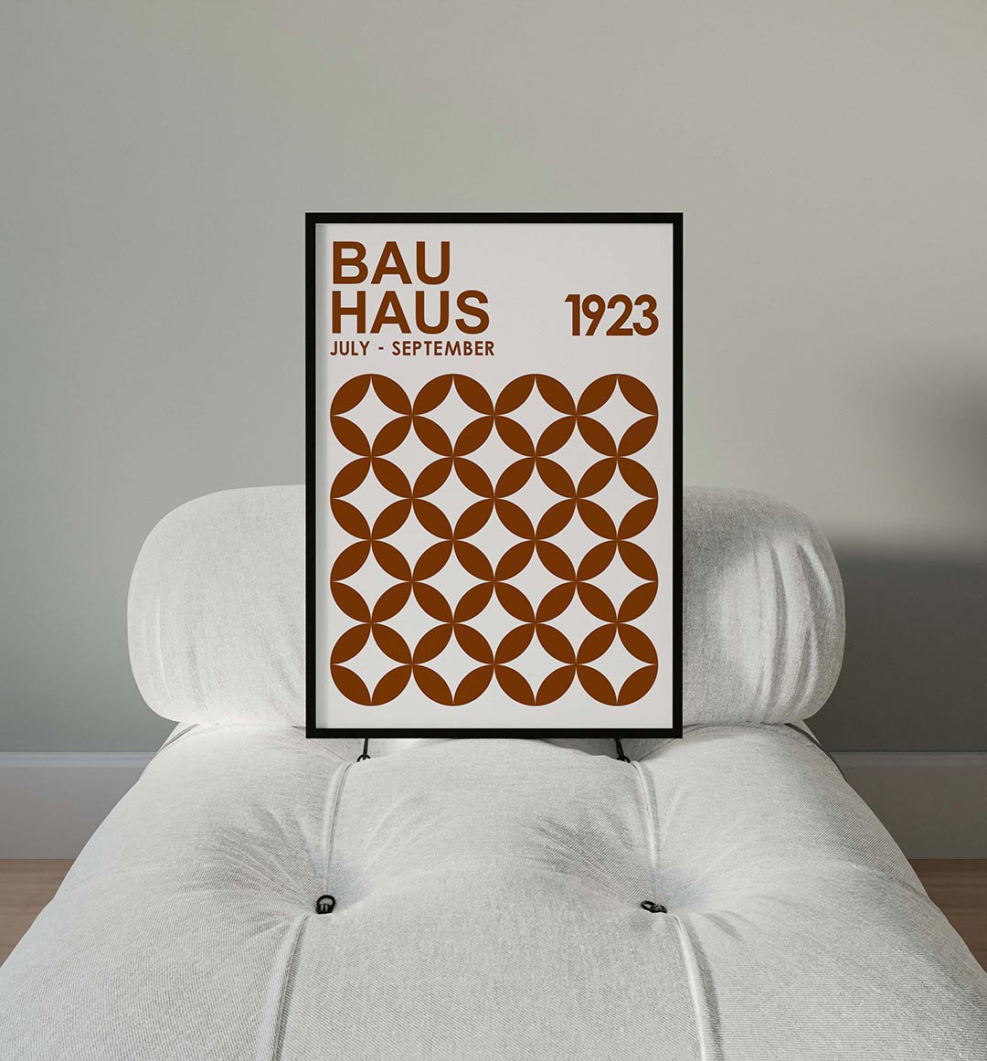 Cirkelpatroon en tekst Poster