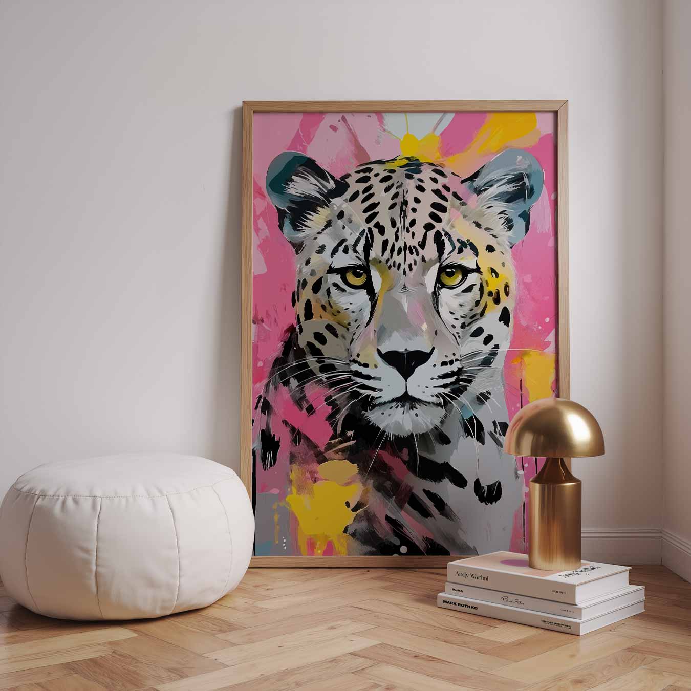 Kleurrijke Luipaardkunst Poster-WallArtistic