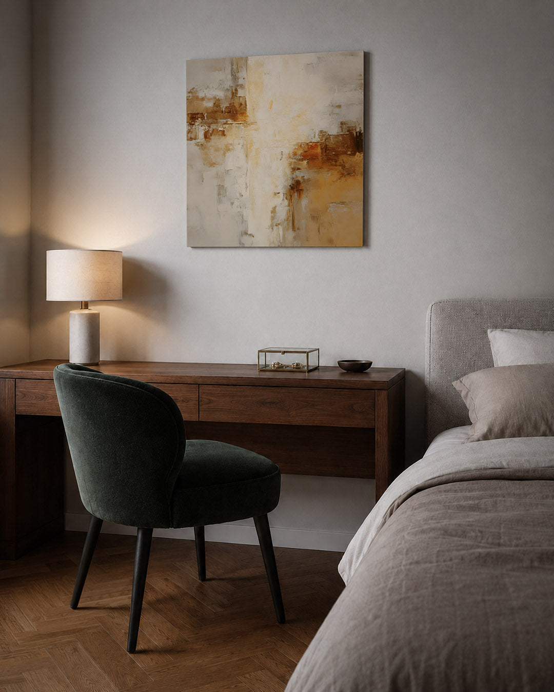 Warme kleuren compositie Kunstwerk