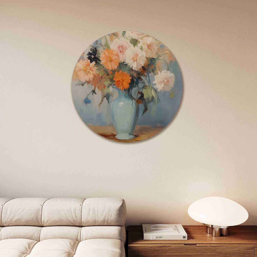 Bloemen in vaas Muurcirkel