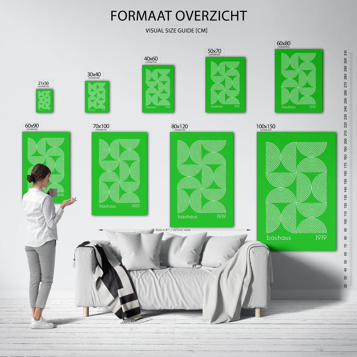 Cirkelpatroon groen Poster